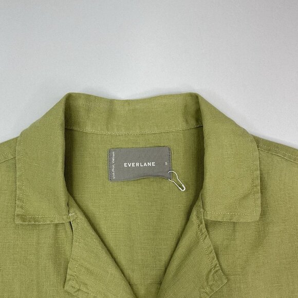 Everlane Men's NWOT Lime Green‎ Luxury The Linen Relaxed Camp Shirt S/C41 - Picture 3 of 9
